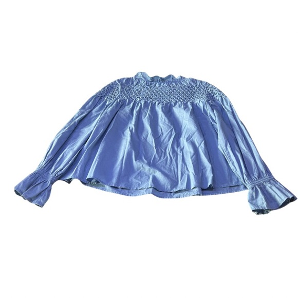 Merlette Women's Blue Ruffled Top - Picture 2 of 7